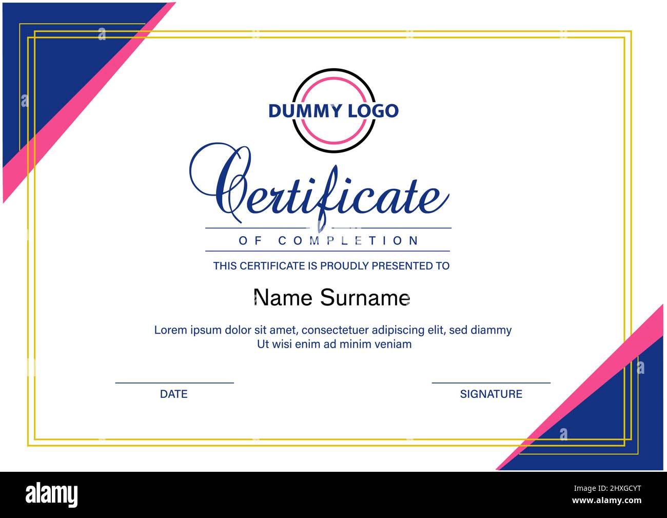 Educational certificate vector file. Certificate of competition. Stock Vector