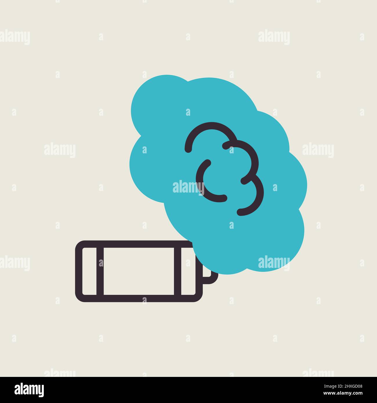 Smoke grenade isolated vector icon. Demonstration, protest, strike ...