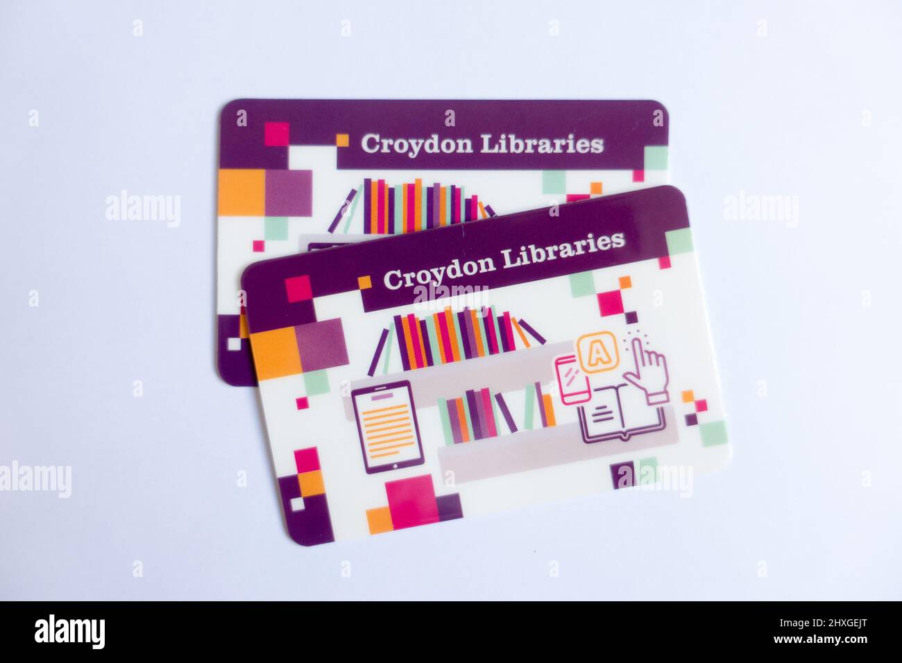 Croydon Library card Stock Photo
