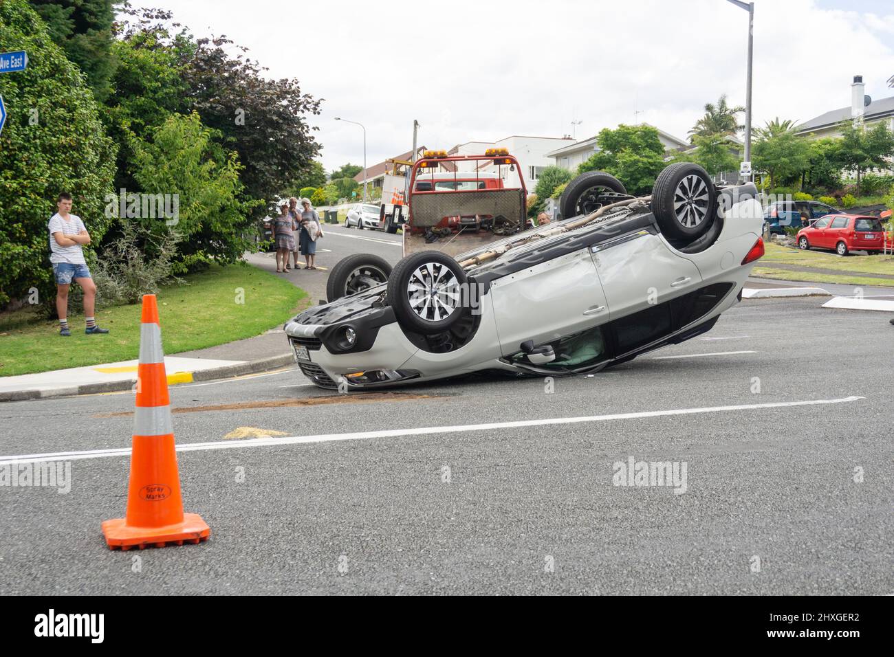 Tauranga New Zealand December 16 2015; Police, ambulance and fire