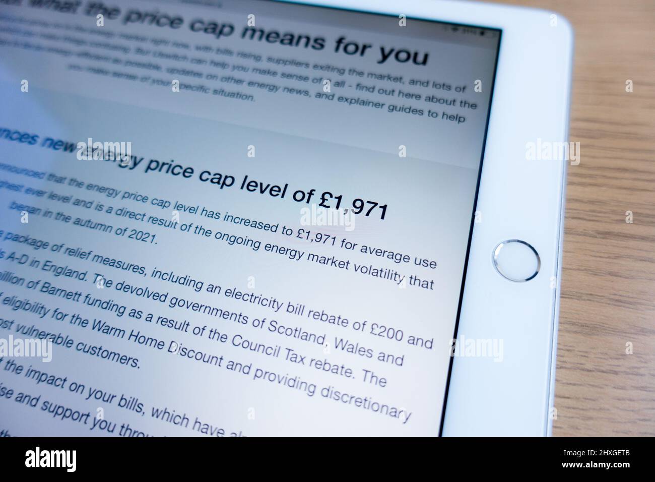 Ofgem April 2022 changes price cap drives Electricity and Gas Utility