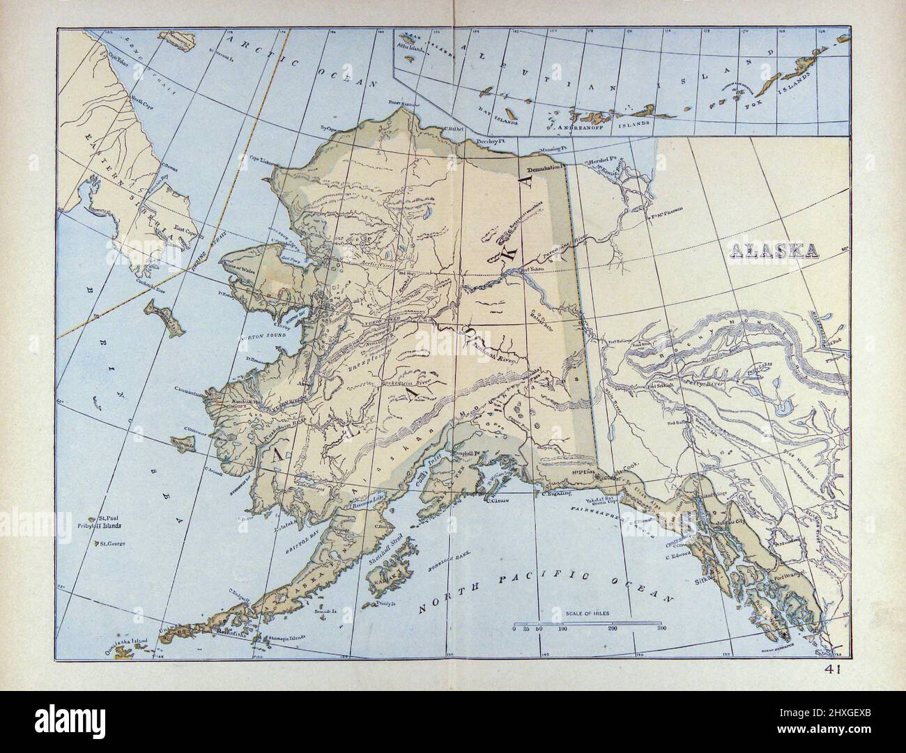 1894 Map of Alaska Author Dodd, Mead, and Company Stock Photo Alamy
