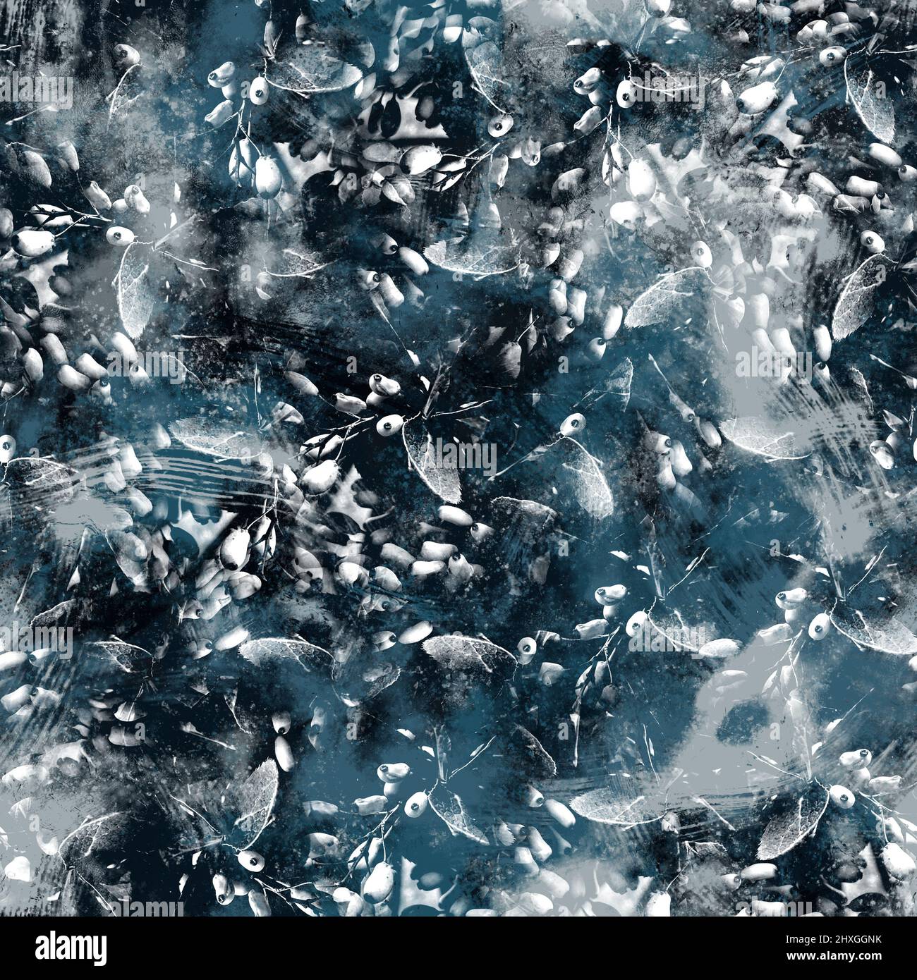 Seamless navy blue and white abstract grungy seamless surface pattern ...