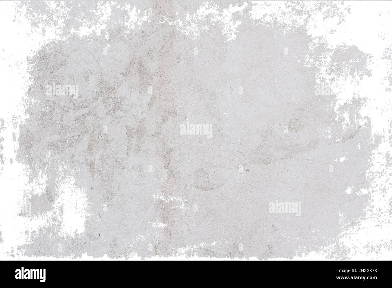 Spread wet concrete on white background Stock Photo