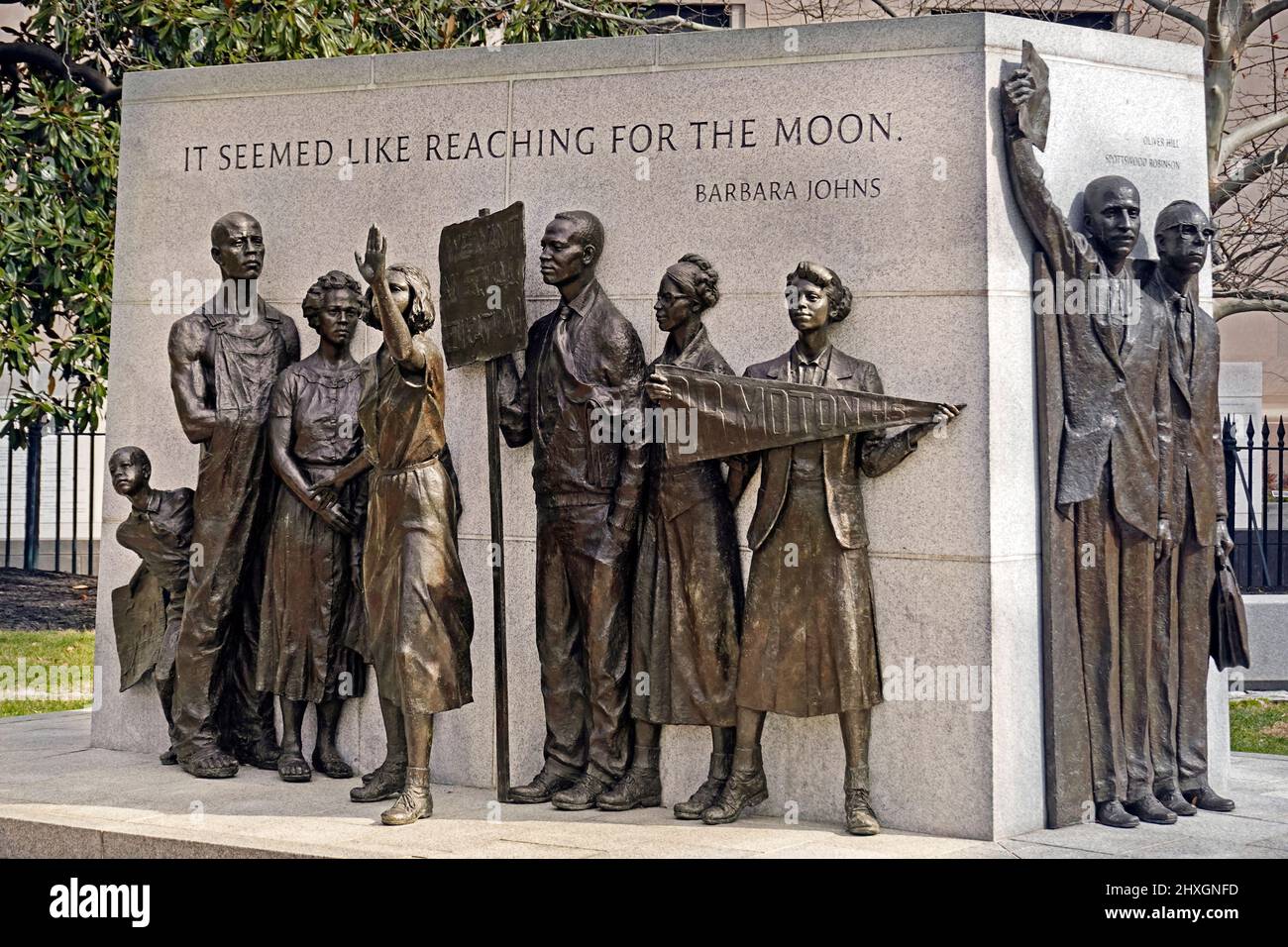 Virginia Civil Rights Memorial on the grounds of the state capitol in ...