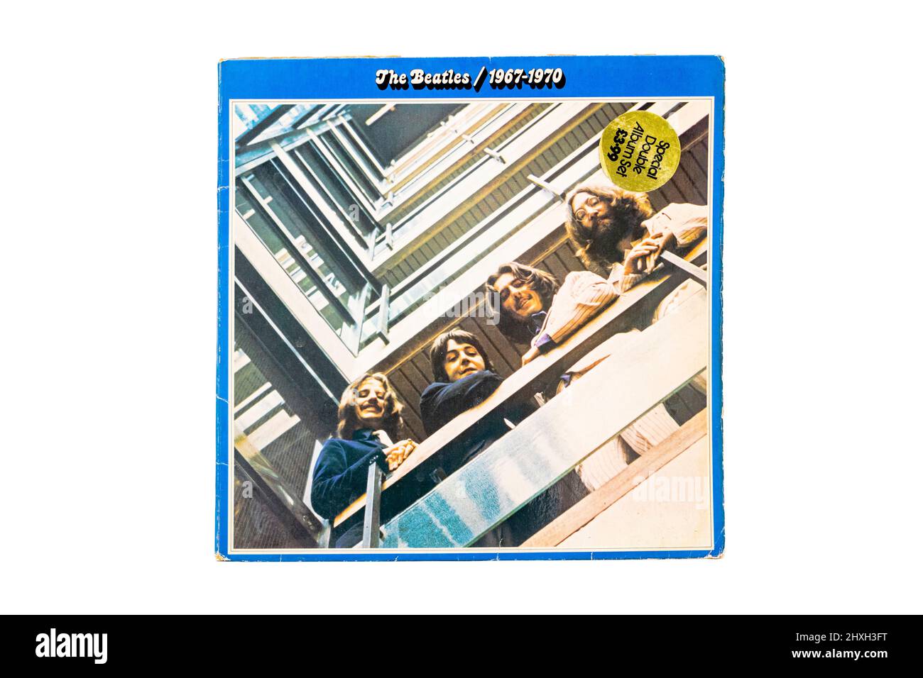 The Beatles 1967-1970 blue vinyl LP record cover - Alamy