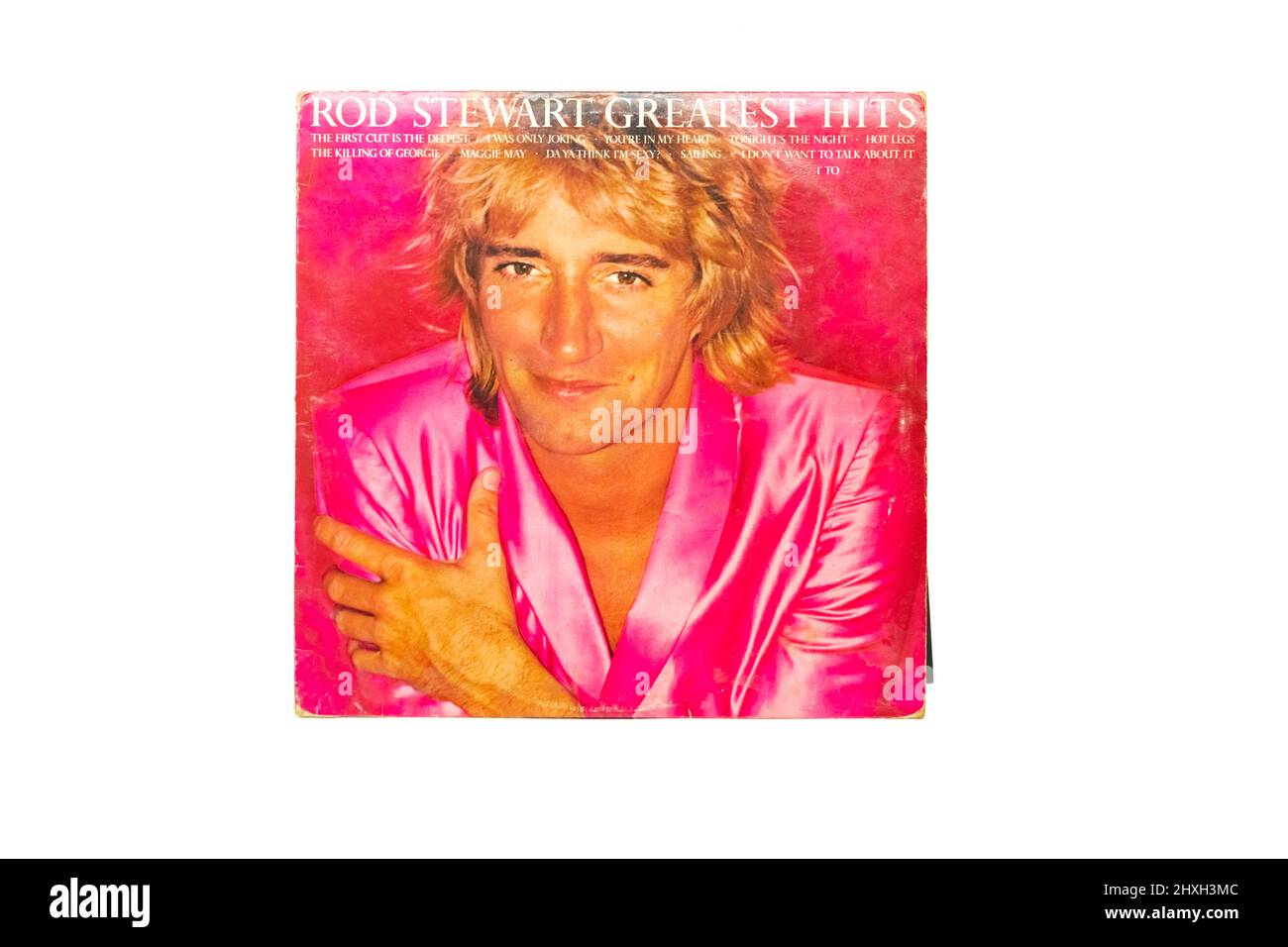 Rod stewart greatest hits vinyl LP record cover Stock Photo
