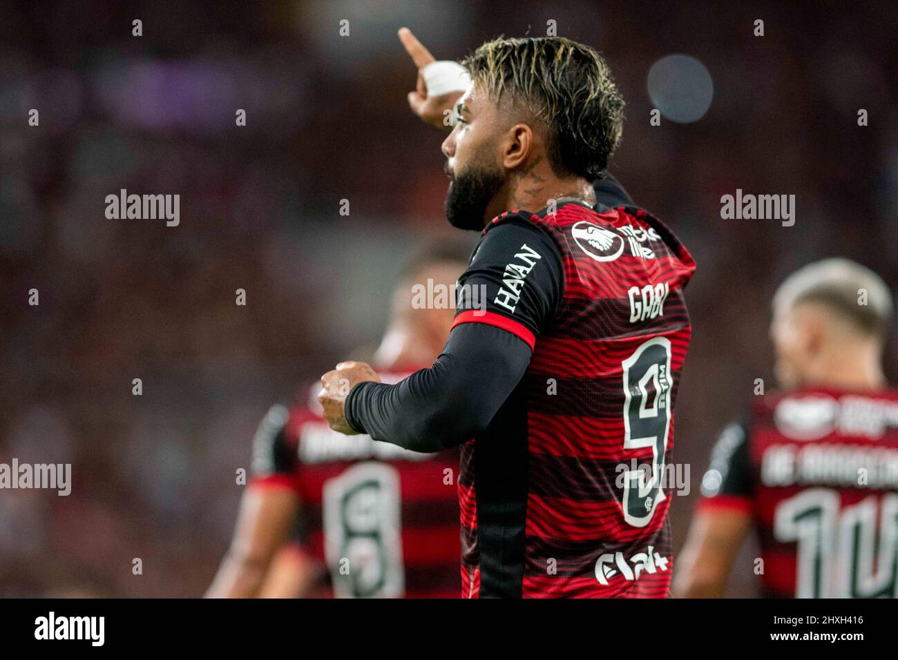 Rio De Janeiro, Brazil. 12th Mar, 2022. Gabriel Barbosa (Gabigol) during  Bangu x Flamengo held at Maracanã Stadium, for the 10th round of the  Carioca Championship (Taça Guanabara), this Sunday night (12)