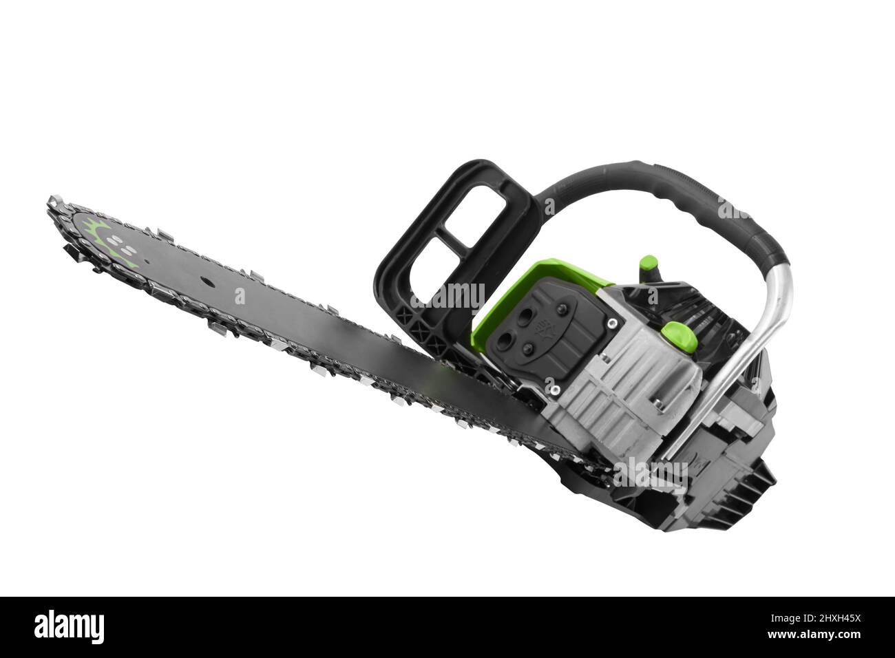 Chainsaw isolated on a white background Stock Photo