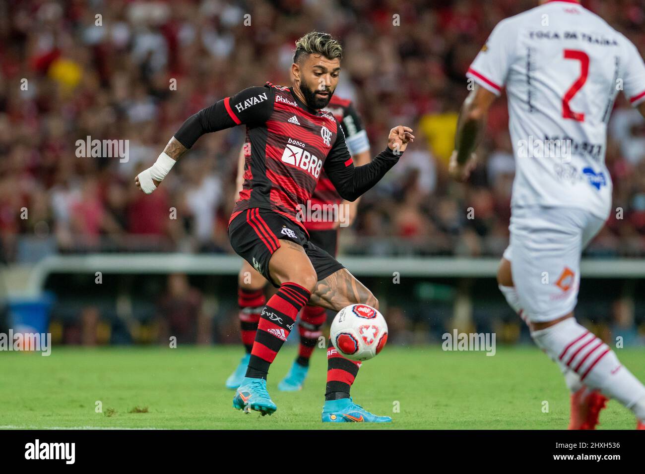 Rio De Janeiro, Brazil. 12th Mar, 2022. Gabriel Barbosa (Gabigol) during  Bangu x Flamengo held at Maracanã Stadium, for the 10th round of the  Carioca Championship (Taça Guanabara), this Sunday night (12)