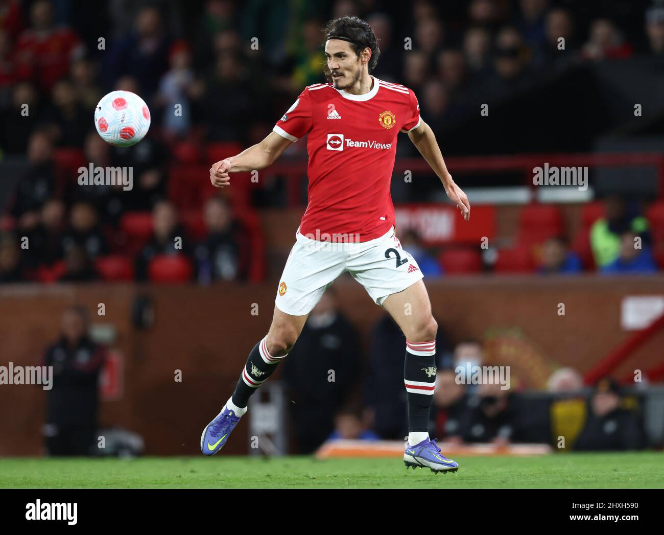 Manchester, England, 12th March 2022.  Edinson Cavani of Manchester United during the Premier League match at Old Trafford, Manchester. Picture credit should read: Darren Staples / Sportimage Stock Photo