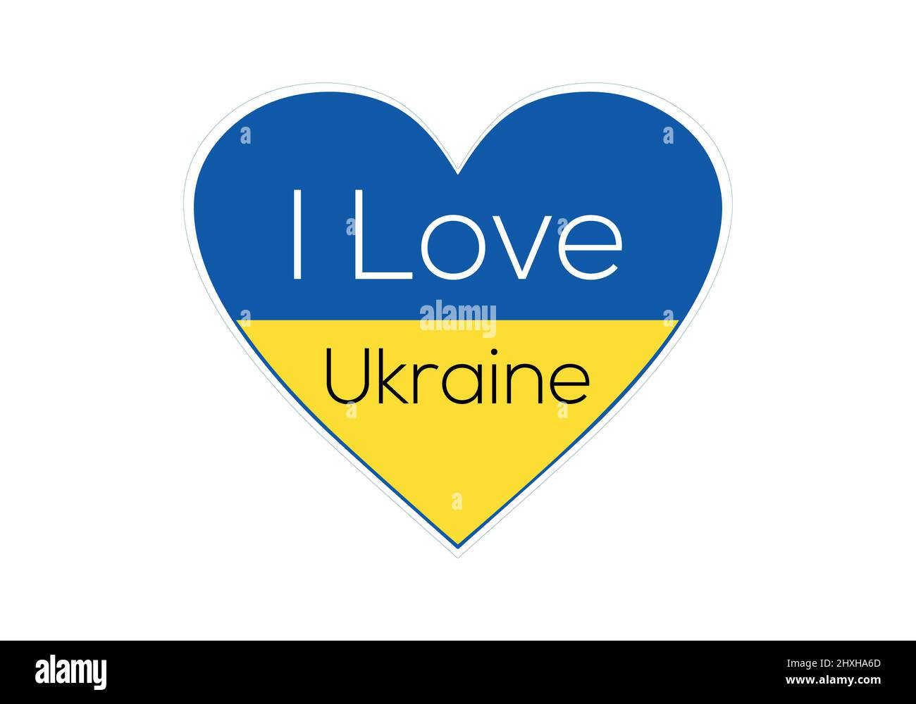 We are Ukraine supporter. We love Ukraine and peoples. We love and support Ukraine people and flag and country Stock Photo