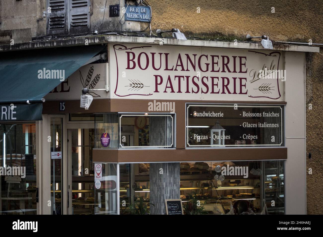 Picture of a boulangerie patisserie taken in the city center of