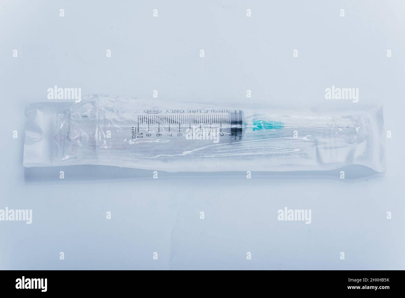 Medicine, Injection, vaccine and disposable syringe isolated, drug ...