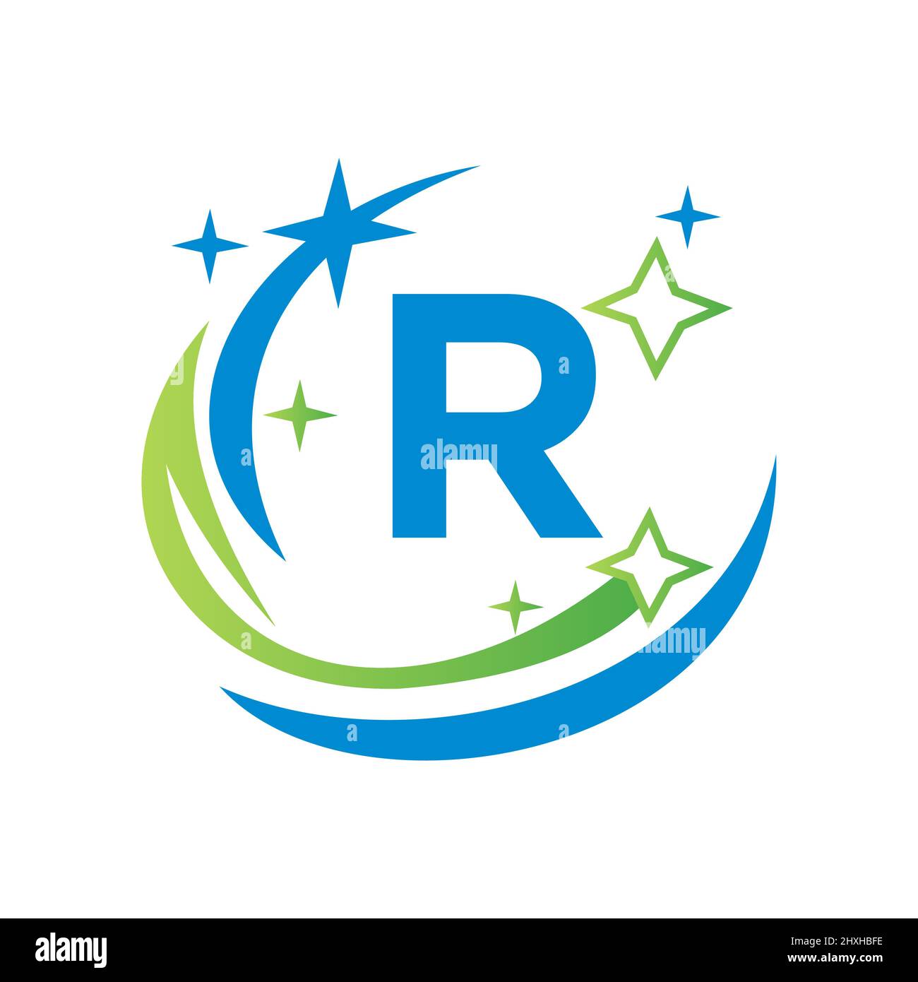 Broom Maid Logo Letter R Logotype. Water Drop Template. House Cleaning ...
