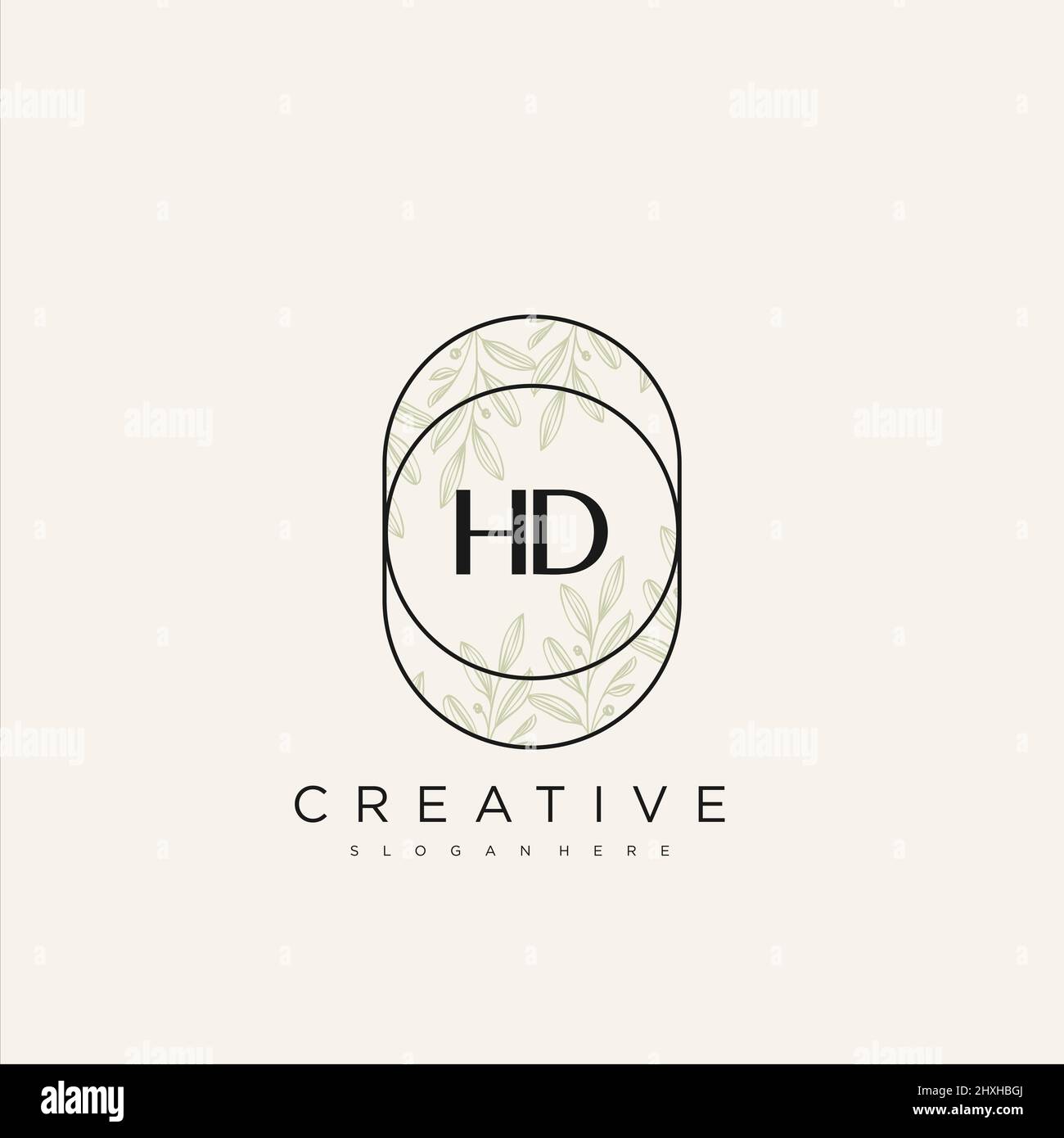 HD Initial Letter Flower Logo Template Vector premium vector Stock Vector