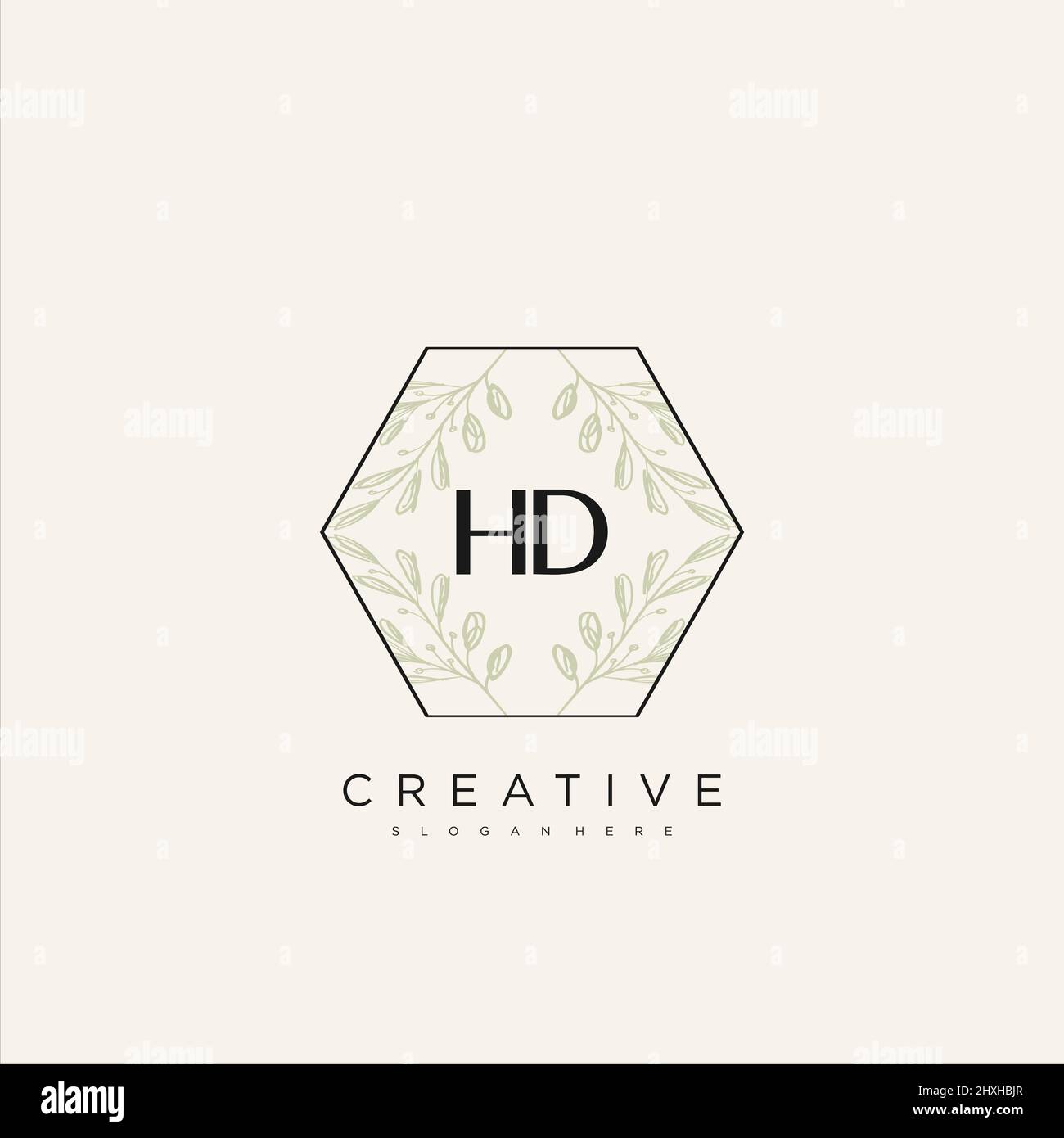 HD Initial Letter Flower Logo Template Vector premium vector Stock Vector