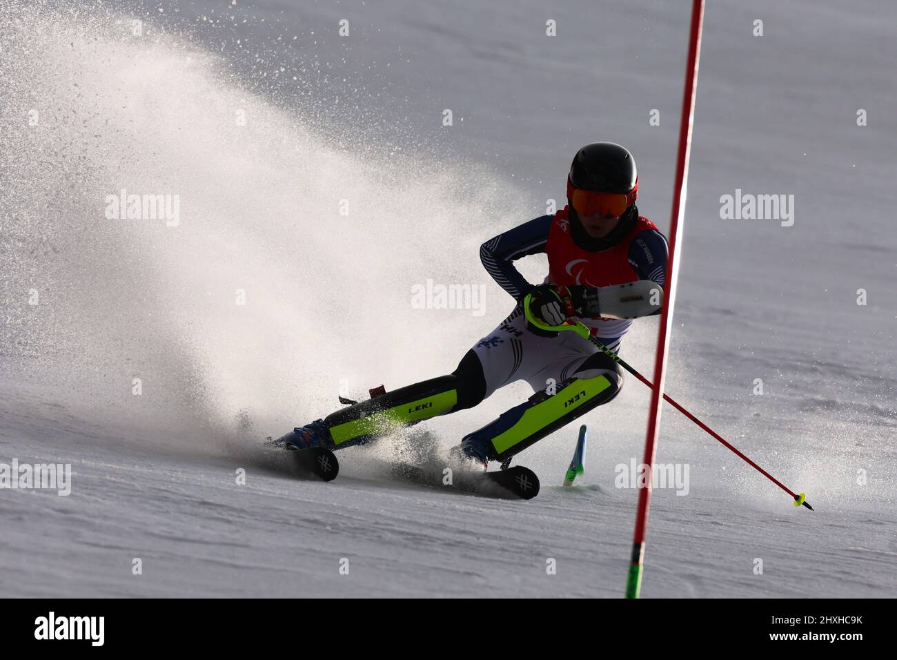 Beijing, China. 13th Mar, 2022. Santeri Kiiveri (FIN) Alpine Skiing ...