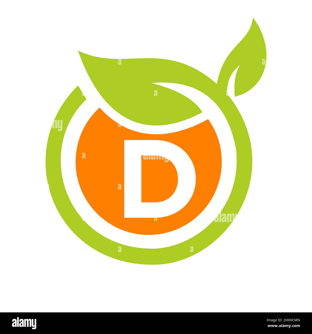 Eco Logo Design Letter D Vector. Eco Leaf Logo Icon Design Template On ...