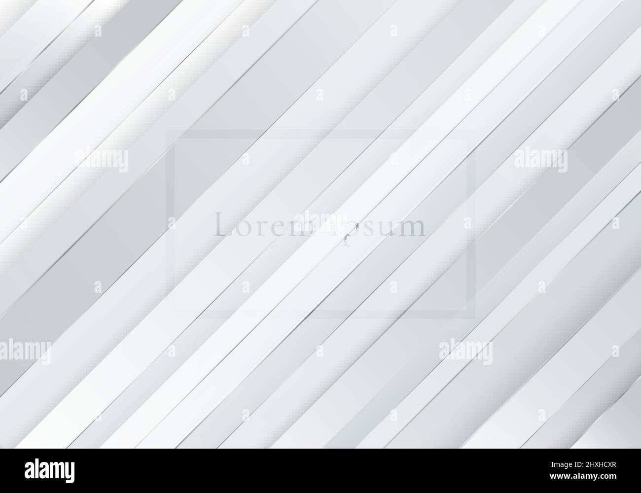 Abstract background white and gray diagonal layer stripes pattern with ...