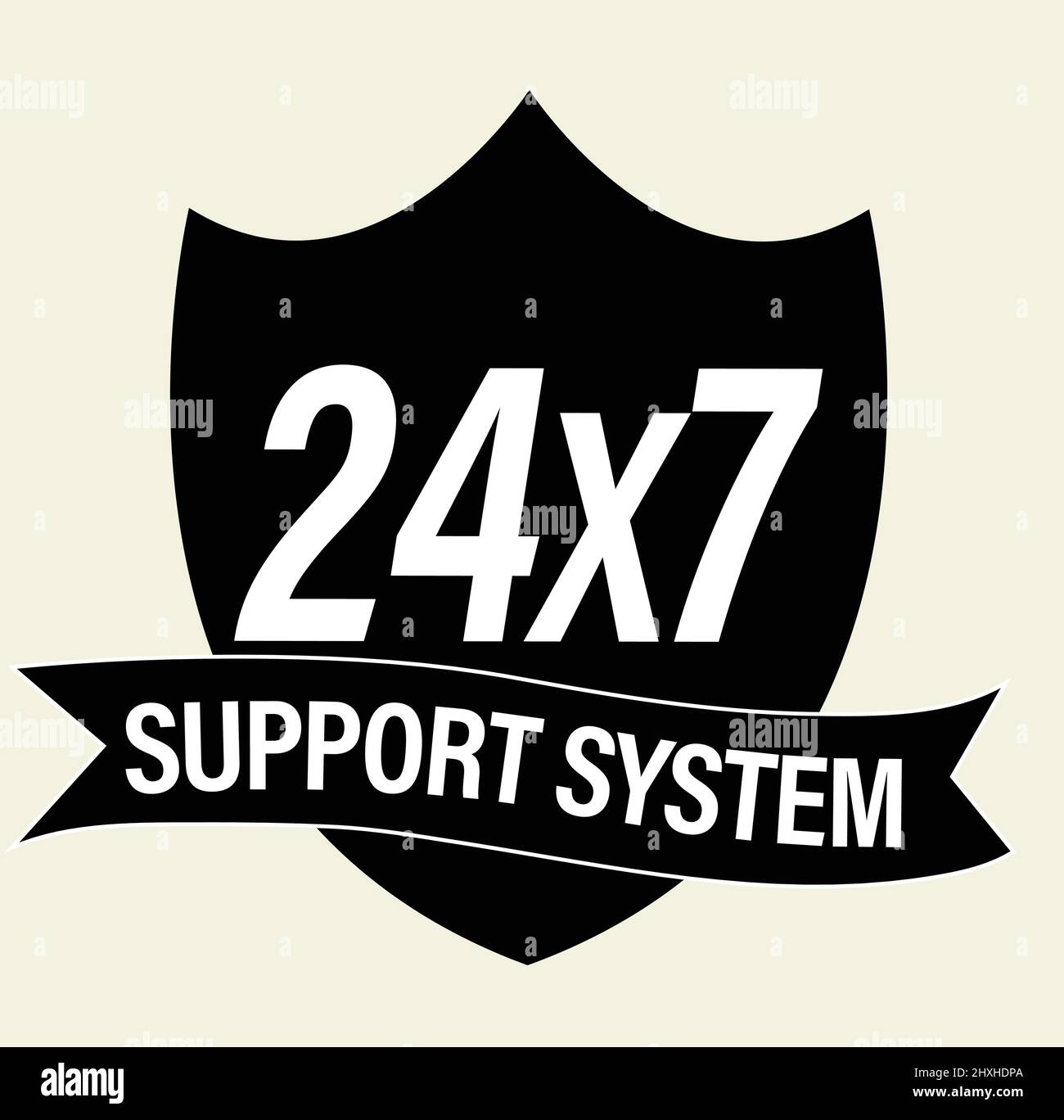 24 hours 7days service icon vector stamp Stock Vector