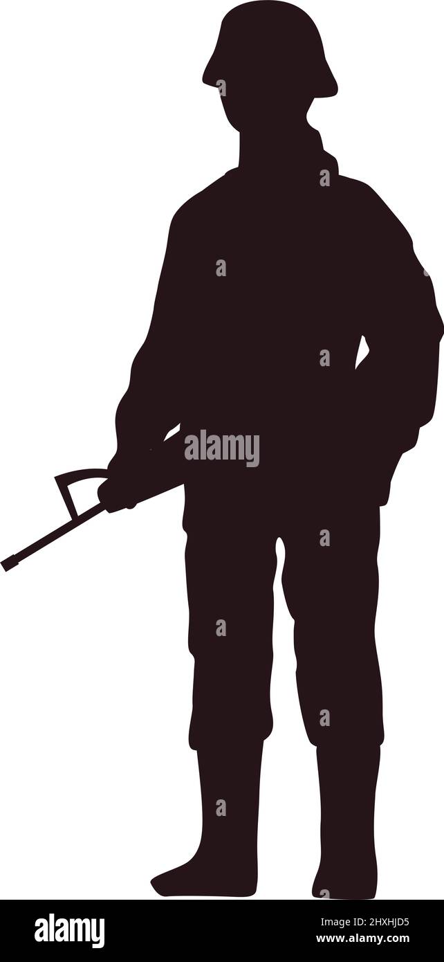 soldier with rifle standing Stock Vector Image & Art - Alamy