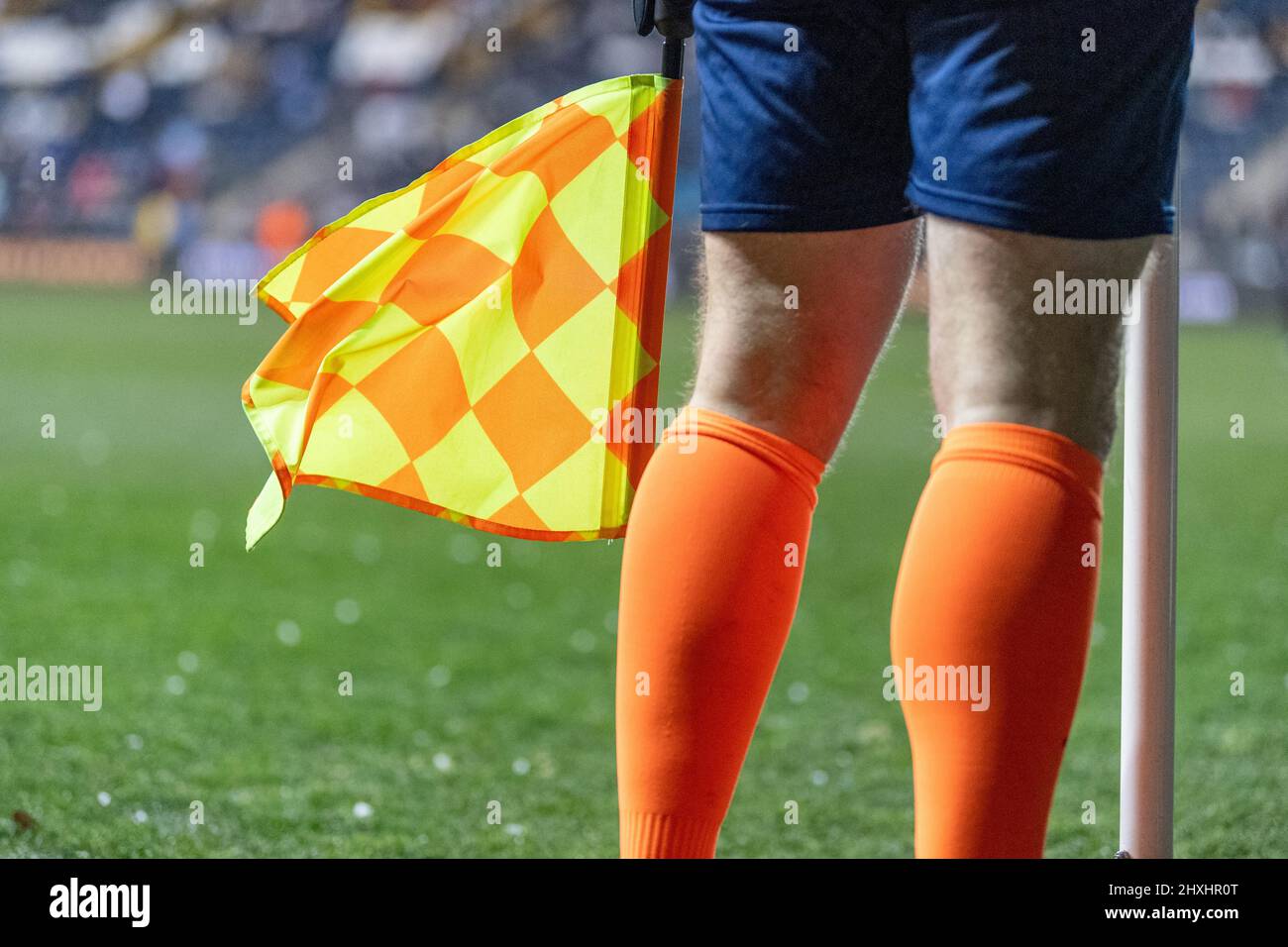 Chester, PA USA, 12 March 2022 - Strong winds following a winter storm - the Philadelphia Union defeat the San Jose Earthquakes 2 - 0 during a Major League Soccer MLS professional soccer game Stock Photo