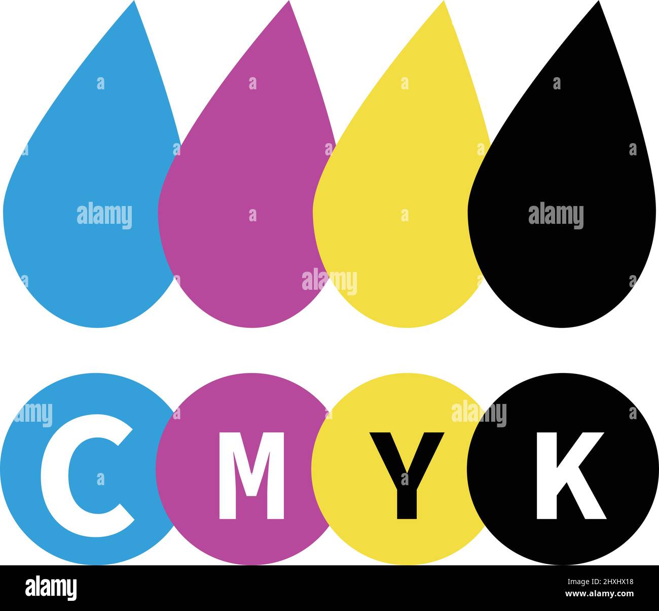 CMYK ink icon set. Editable vector Stock Vector Image & Art - Alamy
