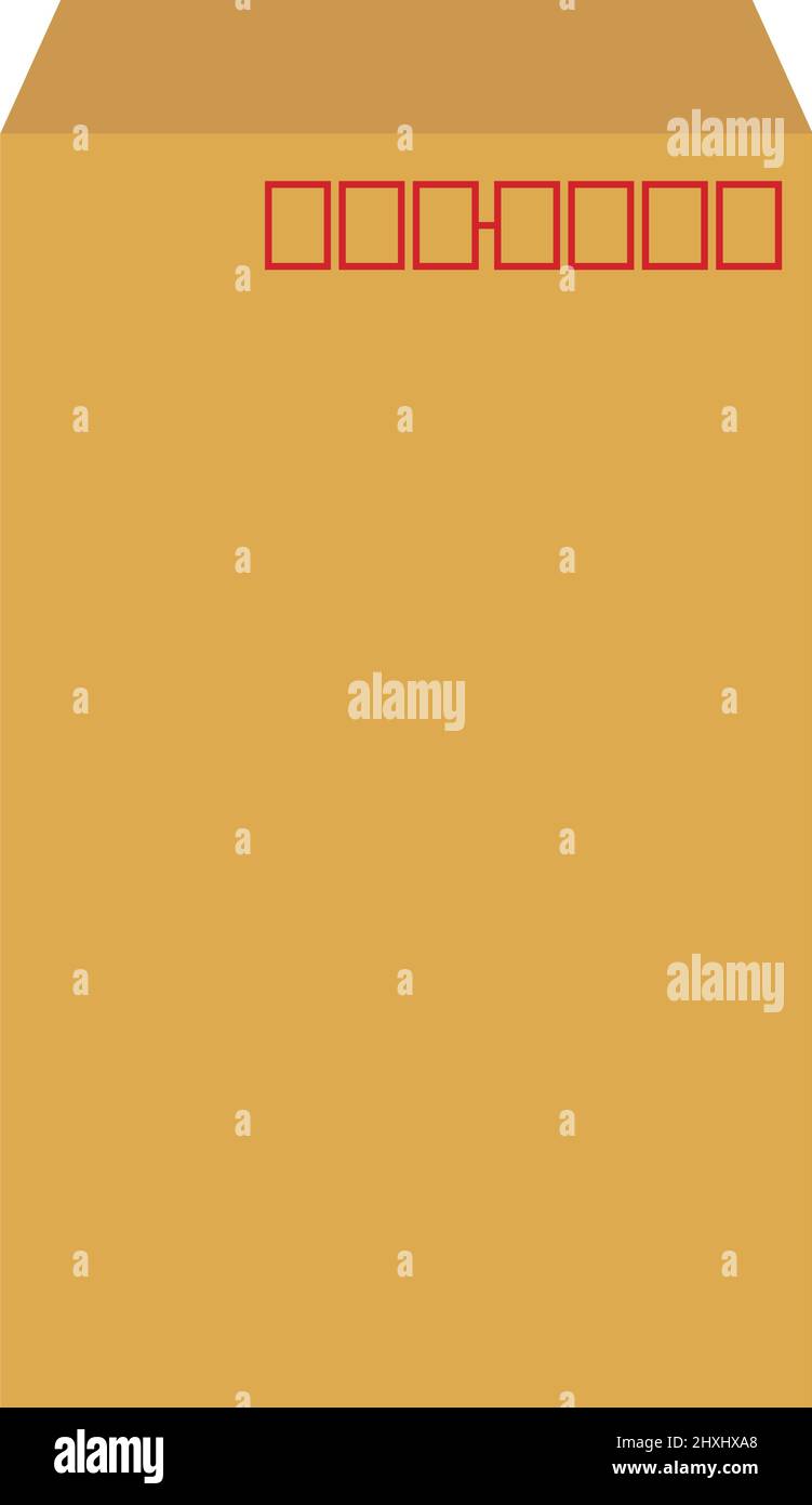 Brown postal envelope. Letter envelope. Editable vector Stock Vector