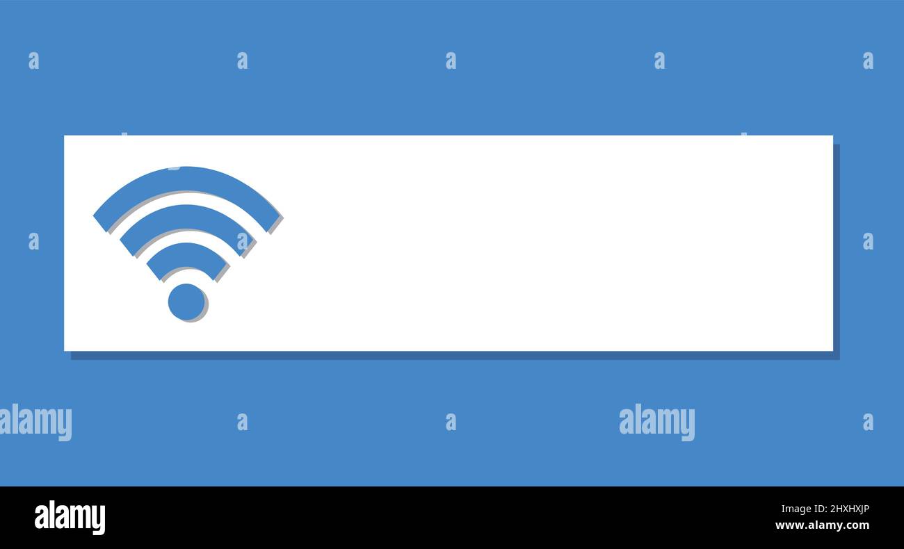 Background with wifi icon and copy space. Editable vector. Stock Vector