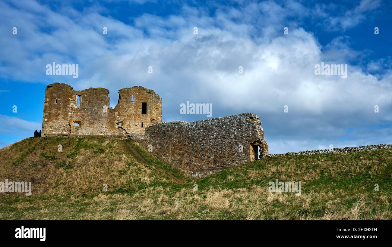 A view of Duffus Castle Stock Photo - Alamy