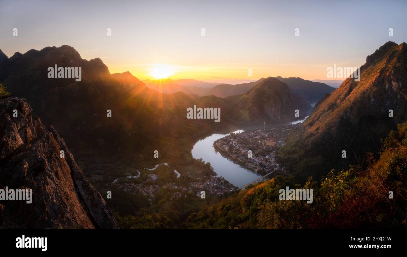 Nong Khiaw Laos Sunset Hi res Stock Photography And Images Alamy