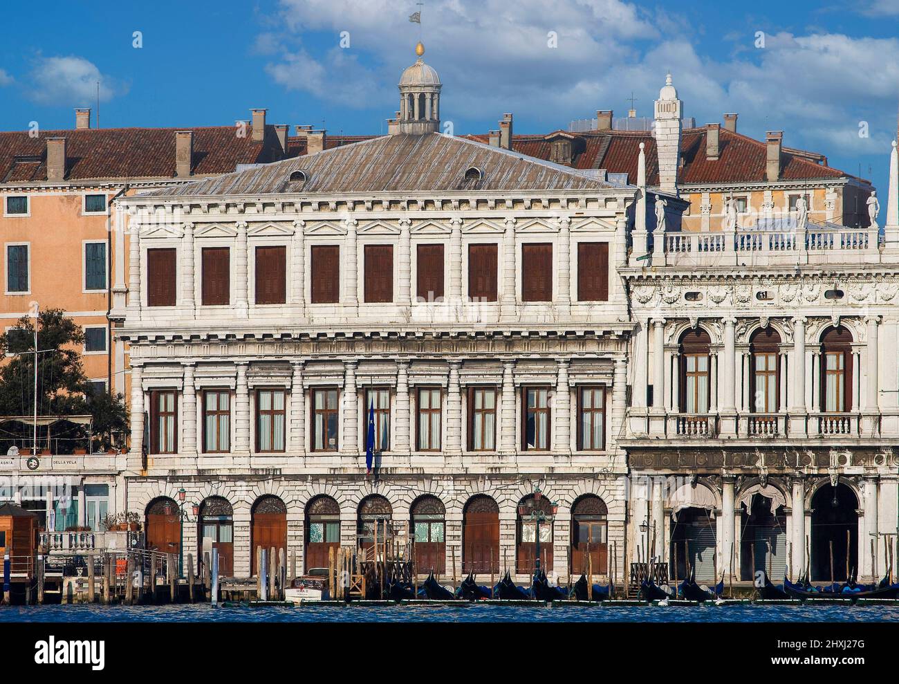 Italy Veneto Venice Marciana Library By Jacopo Sansovino  and Zecca Palace Stock Photo