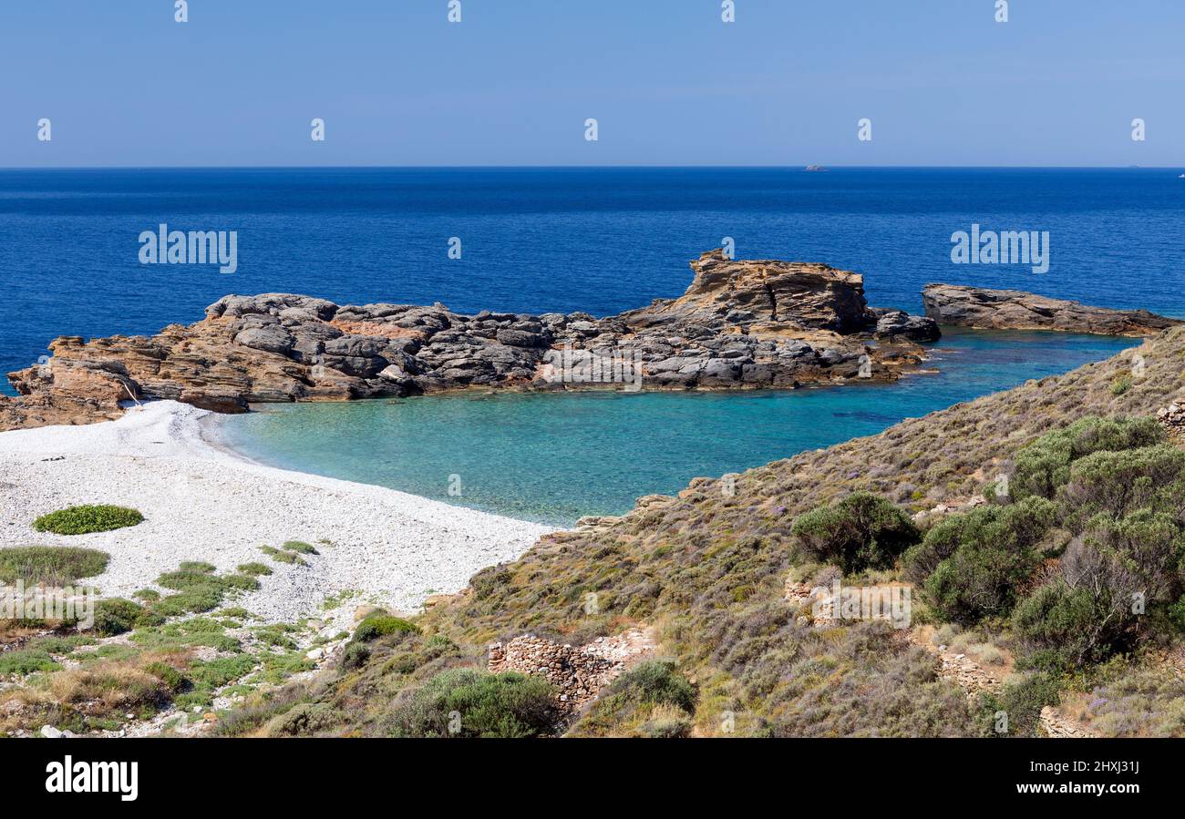 Almiros beach in Mani Peninsula, Peloponnese, Greece. Stock Photo