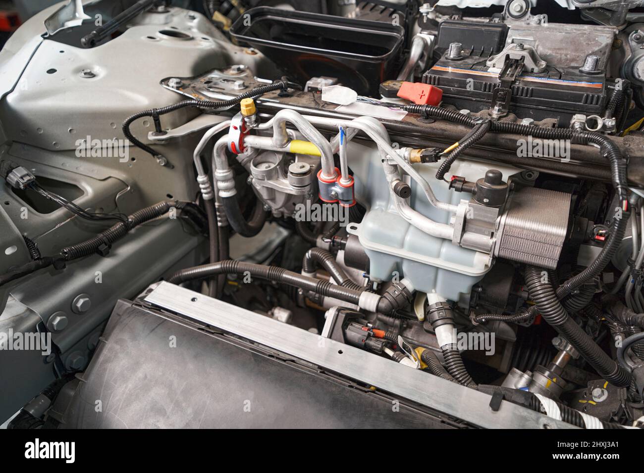 Car parts during repairs in service center Stock Photo Alamy