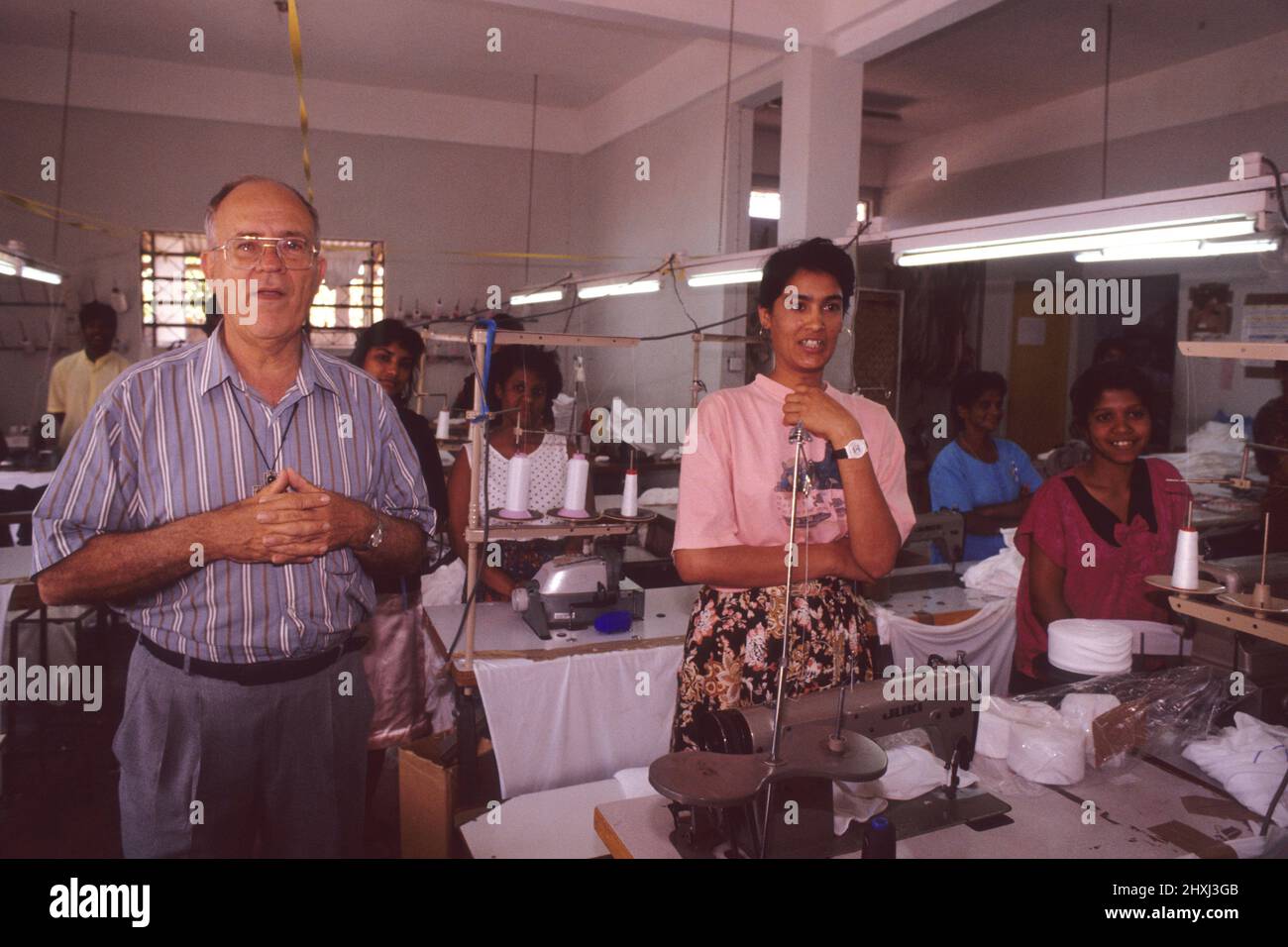 Mauritius island textil factory Stock Photo Alamy