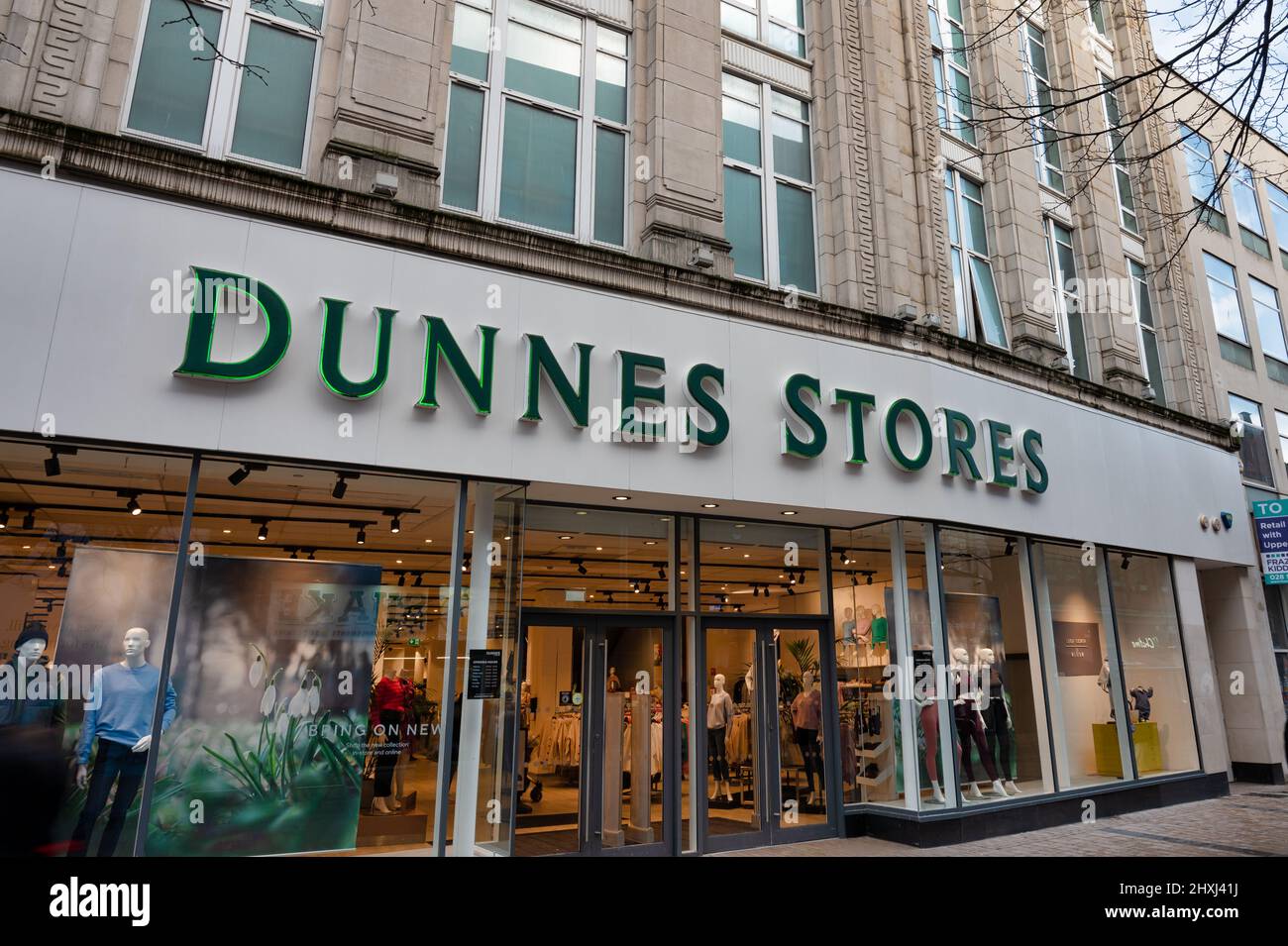 Belfast, UK- Feb 19, 2022: Dunnes Stores in Belfast Northern Ireland. Stock Photo
