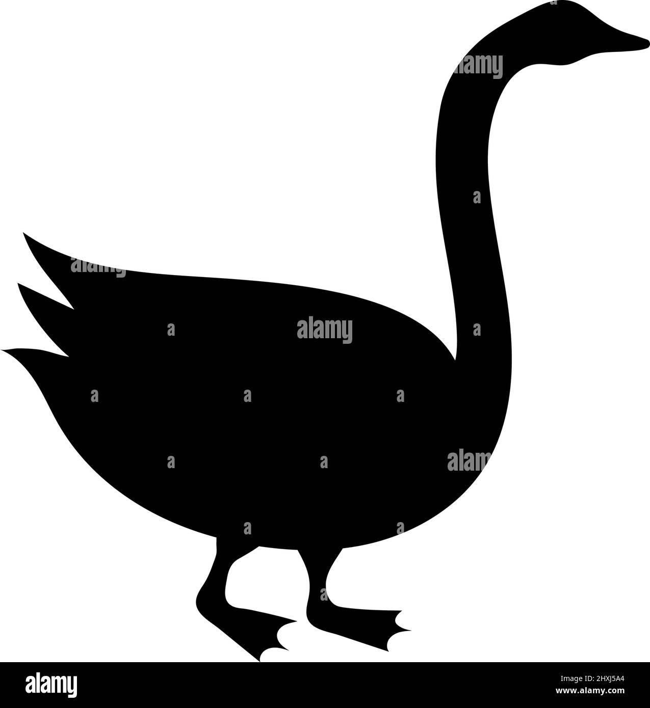 Goose silhouette icon design template vector isolated Stock Vector