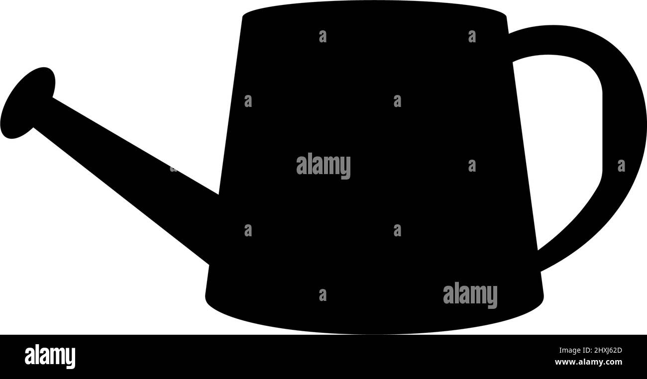 Watering can silhouette icon design template vector isolated Stock