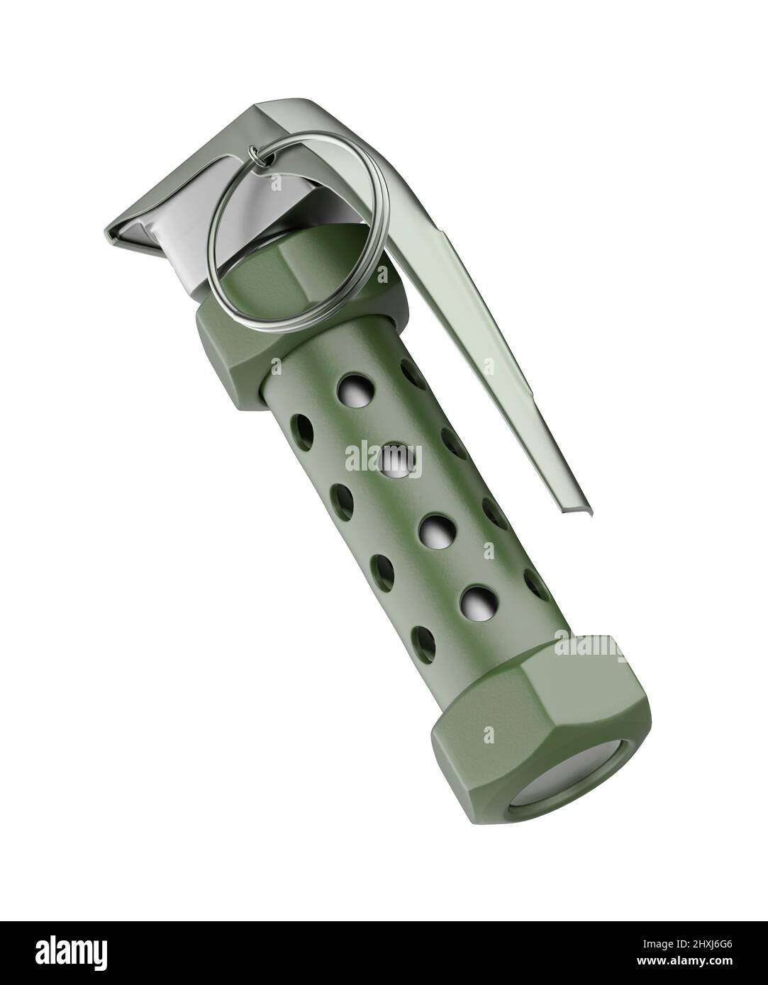 Stun grenade isolated on white background Stock Photo - Alamy