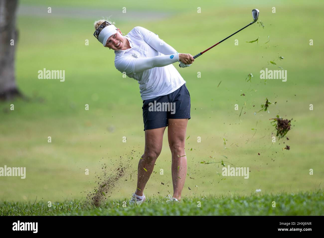 Pattaya Thailand - March 13: Nanna Koerstz Madsen from Denmark during the 4th and final day of The Honda LPGA Thailand at Siam Country Club Old Course on March 13, 2022 in Pattaya, Thailand (Photo by Peter van der Klooster/Orange Pictures) Credit: Orange Pics BV/Alamy Live News Stock Photo