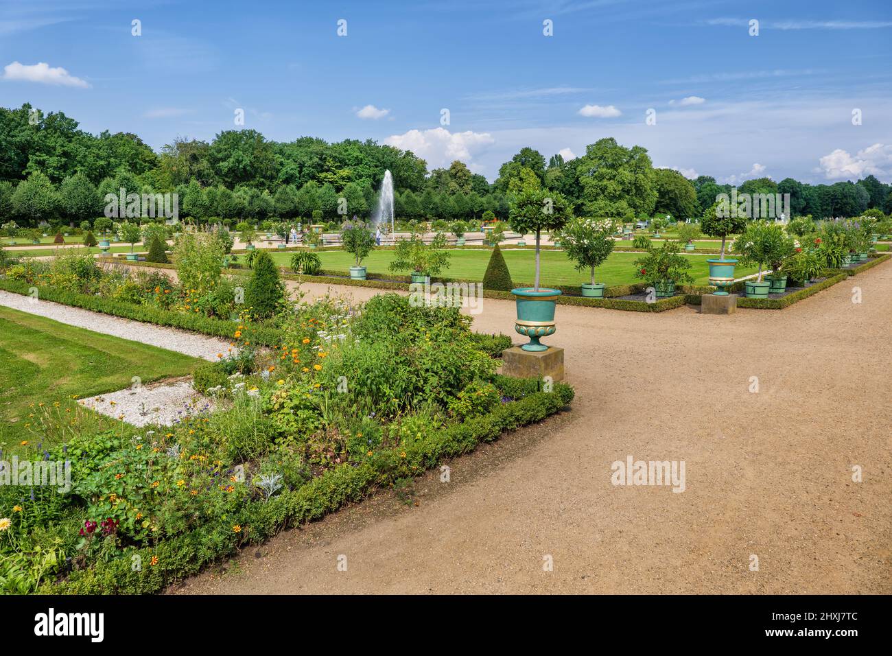 Berlin, Germany, Schlossgarten Charlottenburg Baroque garden of the Charlottenburg Palace. Stock Photo