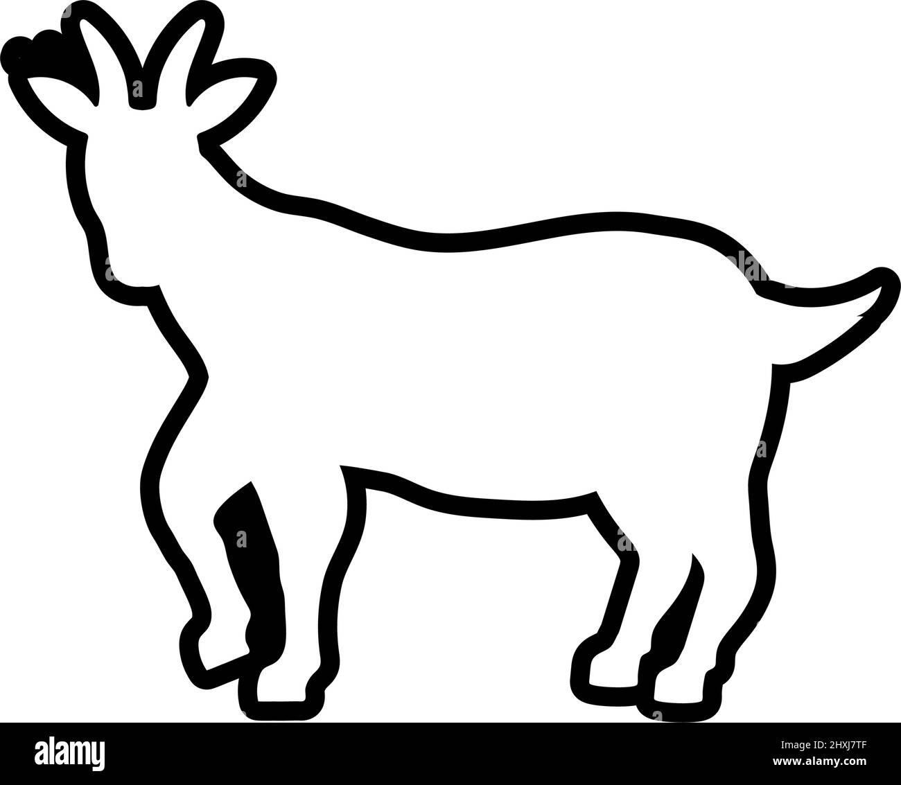 Goat outline icon design template vector isolated Stock Vector