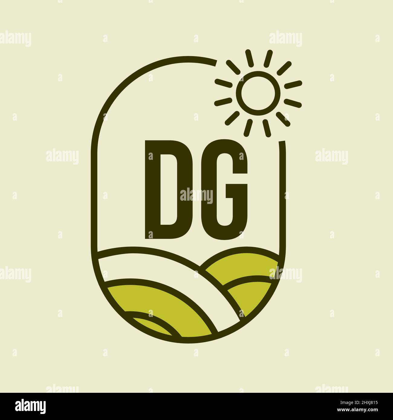 Dg Ranch Sign Agriculture Logo On Letter DG Emblem Template. Letter DG Agro Farm ...