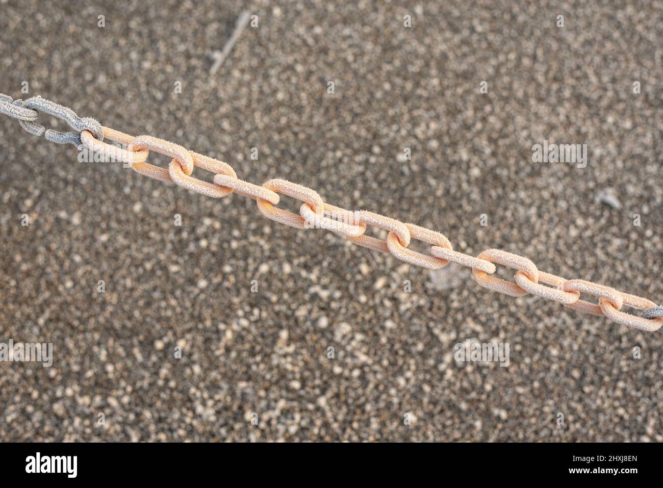 Frosted Chain Plastic barrier chain hi-res stock photography and images - Alamy