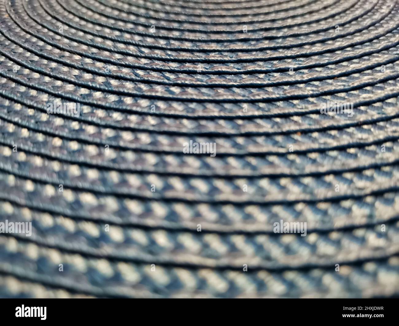 Blue circles textured textile background close-up Stock Photo