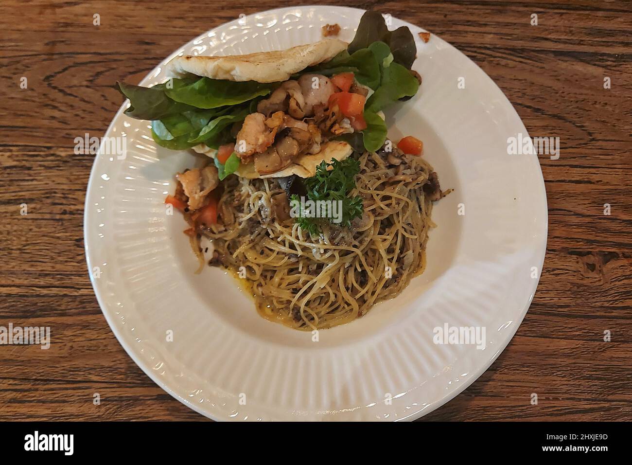 Spaghetti, Italian Food at Cafe, Jakarta, Indonesia Stock Photo Alamy