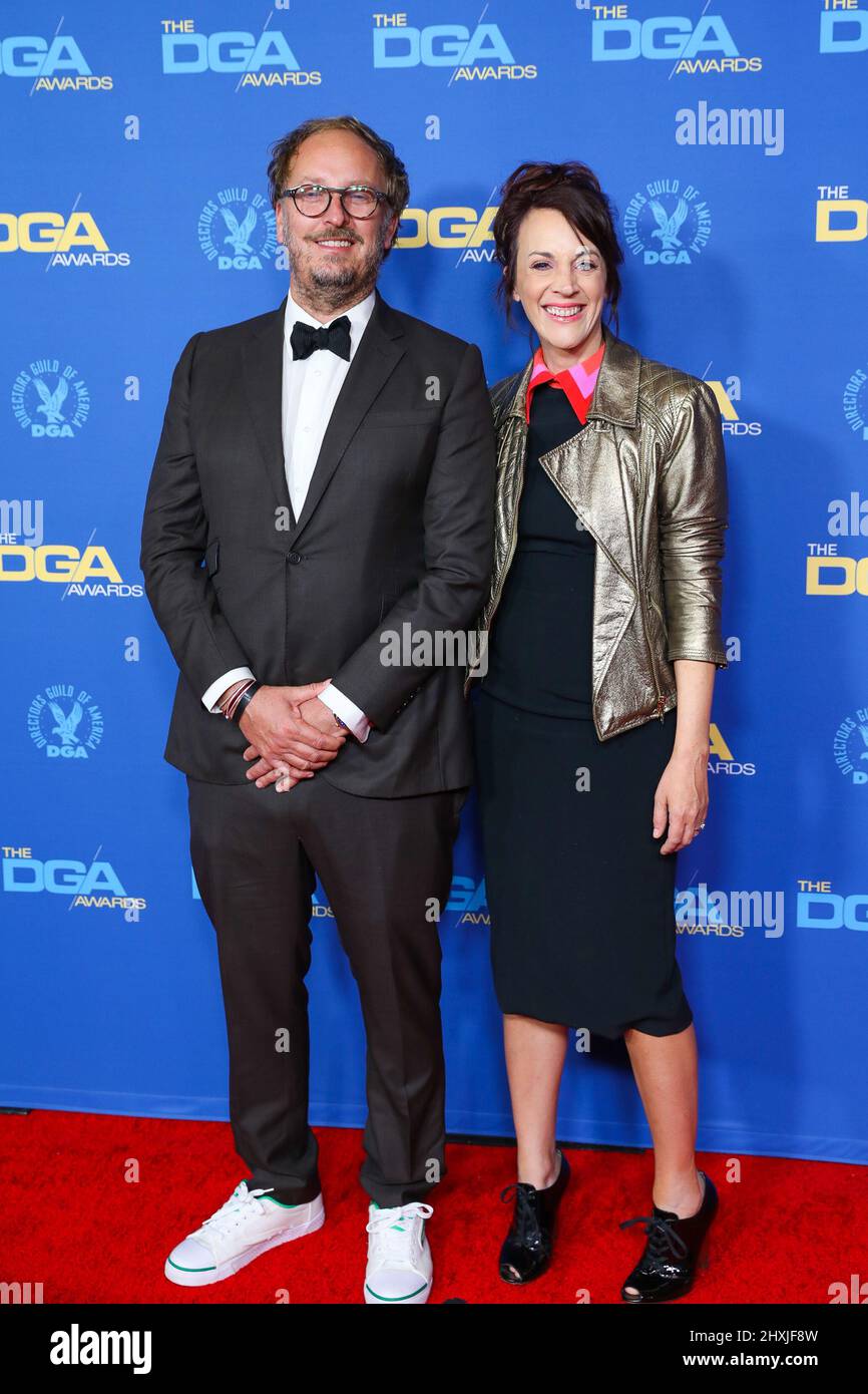 Beverly Hills, USA. 12th Mar, 2022. James Bobin and Francesca Bobin arrive at the 74th Annual Directors Guild of America Awards held at The Beverly Hilton Hotel in Beverly Hills, CA on Saturday, ?March 12, 2022. (Photo By Conor Duffy/Sipa USA) Credit: Sipa USA/Alamy Live News Stock Photo