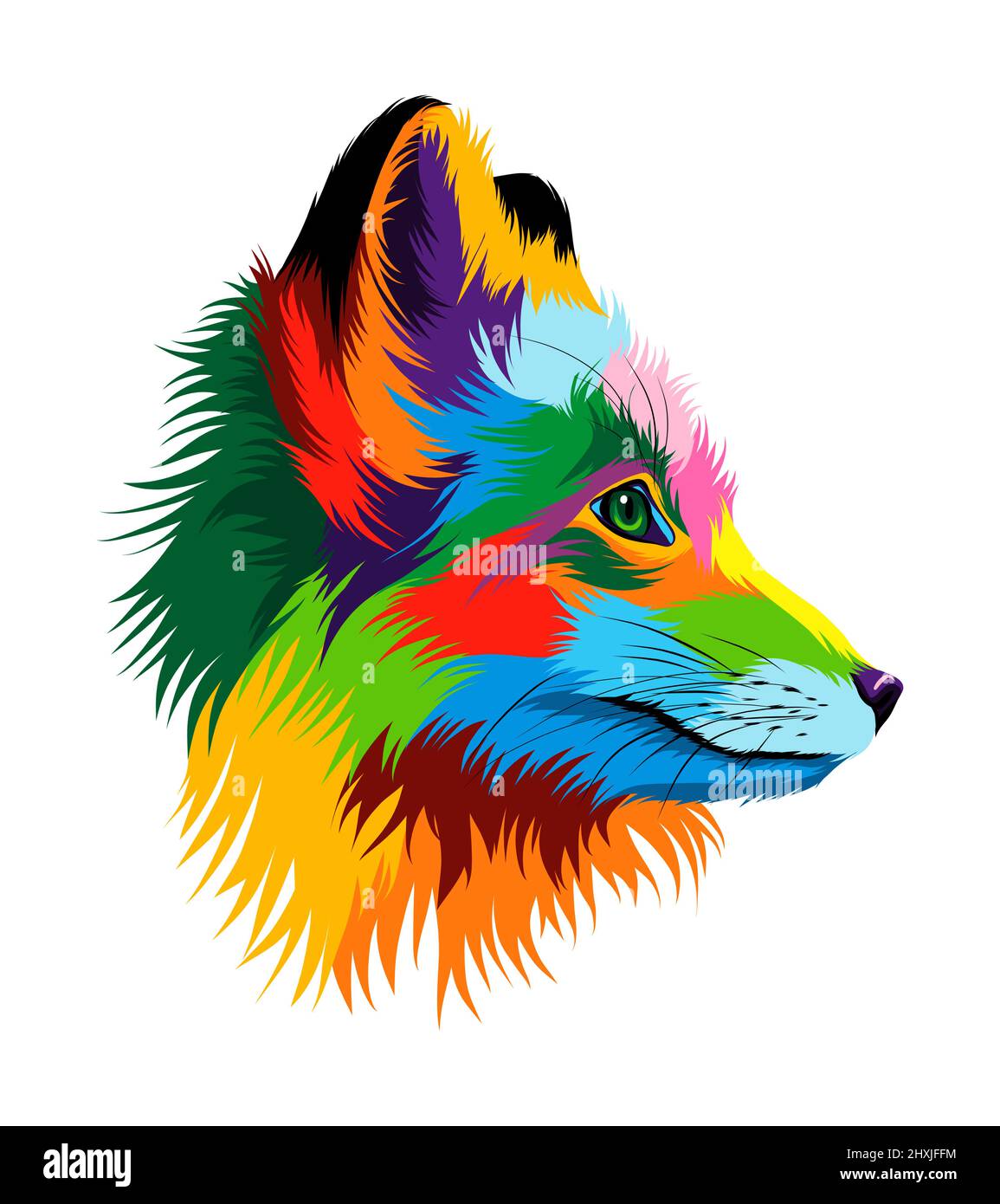 Red fox hunt arctic fox Stock Vector Images - Alamy