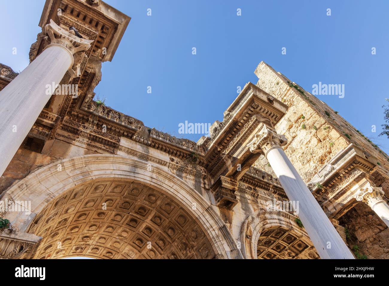 Historic Hadrian's Gate in old city of Antalya, Turkey Stock Photo - Alamy